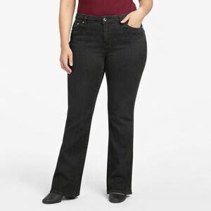 Chico's Jeans Bootcut Size 1.5 (10) Platinum Black Mid Rise Bling